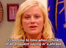 and saying