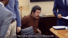 See U There GIF - Parksandrecreation Ronswanson Alcohol GIFs