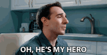 Oh Hes My Hero Anthony Mennella GIF - Oh Hes My Hero Anthony Mennella Culter35 GIFs