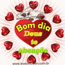 Hearts Bom Dia GIF - Hearts Bom Dia God Bless You GIFs