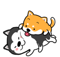 Dogs Couple Sticker - Dogs Couple Love Stickers