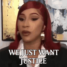 We Just Want Justice Cardi B GIF - We Just Want Justice Cardi B Elle GIFs