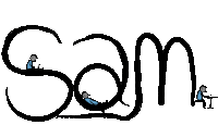 Downsign Sam Sticker - Downsign Sam Name Stickers