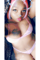 Selfies Pink Hair Sticker - Selfies Pink Hair Black Woman Stickers
