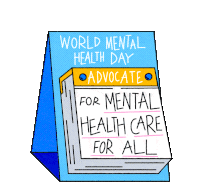 World Mental Health Day Advocate For Mental Health Care For All Sticker - World Mental Health Day Advocate For Mental Health Care For All Mental Health Stickers