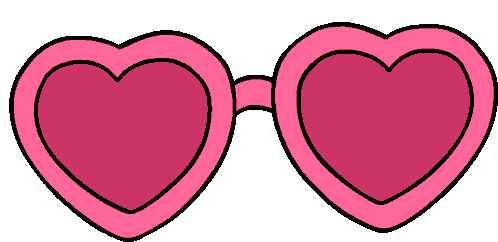 Heart Glasses Blink Sticker - Heart Glasses Blink Blinking Stickers