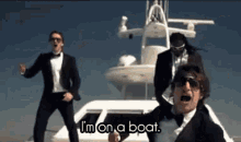 I'M On A Boat. GIF - Andy Samberg The Lonely Island Tpain GIFs