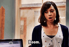 Parks And Rec April Ludgate GIF - Parks And Rec April Ludgate Boom GIFs