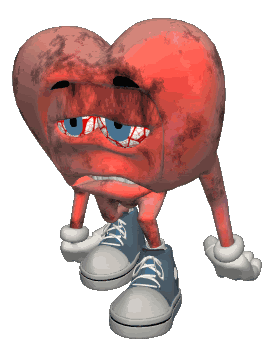 Walking Heart Dying Heart Sticker - Walking Heart Dying Heart Dead Heaart Stickers