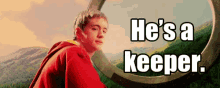 He'S A Keeper GIF - Harry Potter Quiditch Oliver Wood GIFs