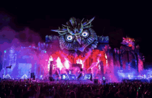 Owl Face At Night Edc GIF - Owl Face At Night Edc Electric Daisy Carnival GIFs