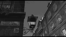 studio ghibli anime lamp black and white