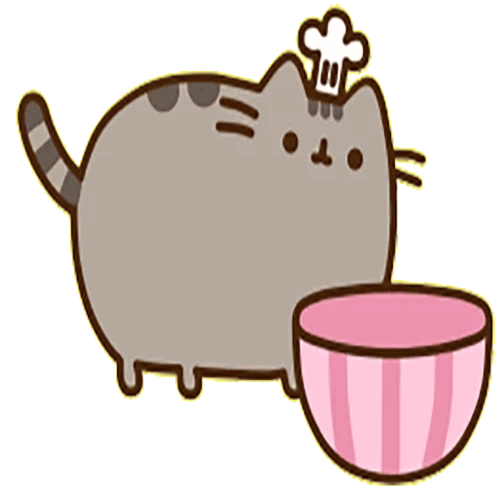 Pusheen Baking Sticker - Pusheen Baking Fixing - Discover & Share GIFs