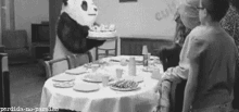 panda throw cake