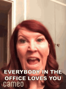 Everybody In The Office Loves You Kate Flannery GIF - Everybody In The Office Loves You Kate Flannery Cameo GIFs