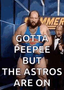 Wrestling Gotta Pee GIF - Wrestling Gotta Pee Astros Are On GIFs