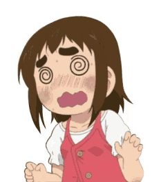 酔い　目が回る　みつどもえ　三つ巴　漫画　アニメ GIF - Mitsudomoe Confused GIFs