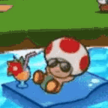 toad paper toad relaxing relaxing toad super mario