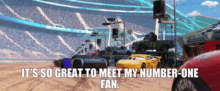 Cars Jackson Storm GIF - Cars Jackson Storm Its So Great To Meet My Number One Fan GIFs