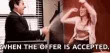 The Office When The Offer Is Accepted GIF - The Office When The Offer Is Accepted Excited GIFs