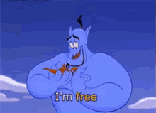 I'M Free GIF - Genie Aladdin Free GIFs