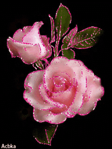 Rosas Glitters GIF - Rosas Glitters Pink Roses GIFs