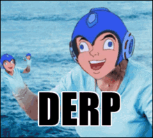 Mega Man Derp GIF - Mega Man Derp Endless Loop GIFs