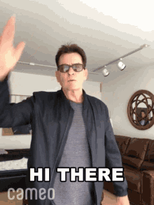 Hi There Charlie Sheen GIF - Hi There Charlie Sheen Cameo GIFs