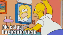 Cuando Te Miras Al Espejo Y Ves Que Eres Viejo GIF - Homero Simpson Homer Simpson Los Simpsons GIFs