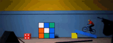 Rubiks Cube Jump GIF - Rubiks Cube Jump Spin GIFs