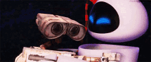 Wall-e And Eve GIF - Robot Pixar Kiss GIFs