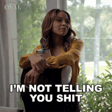 Im Not Telling You Shit Lilly Winthrop GIF - Im Not Telling You Shit Lilly Winthrop The Oval GIFs