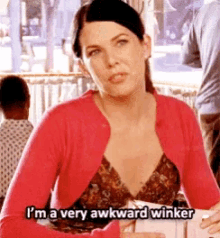 Lauren Graham Im A Very Awkward Winker GIF - Lauren Graham Im A Very Awkward Winker Gilmore Girls GIFs