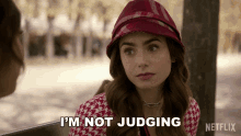 Im Not Judging Emily Cooper GIF - Im Not Judging Emily Cooper Lily Collins GIFs