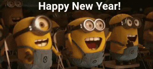 Minions Happy New Year GIF - Minions Happy New Year - Discover & Share GIFs