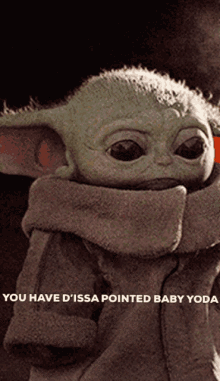 Dissa Pointed Sad Baby Yoda GIF - Dissa Pointed Sad Baby Yoda GIFs