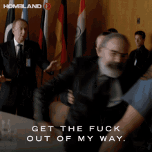 Get The Fuck Out Of My Way Mandy Patinkin GIF - Get The Fuck Out Of My Way Mandy Patinkin Saul Berenson GIFs