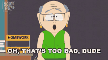 Oh Thats Too Bad Dude Mrs Garrison GIF - Oh Thats Too Bad Dude Mrs Garrison South Park GIFs