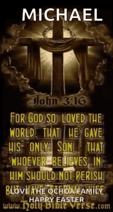 Happy Easter Day Bible Verse GIF - Happy Easter Day Bible Verse John316 GIFs