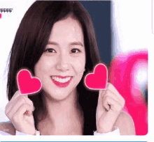 Jisoo Finger Heart GIF - Jisoo Finger Heart Korean GIFs