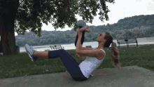Strong Mom Workout With Baby GIF - Strong Mom Workout With Baby Exercise GIFs