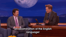 disgusted that word abomonation of english language nick offerman conan