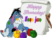 Happy Thursday Have Fun Sticker - Happy Thursday Have Fun Eeyore Stickers