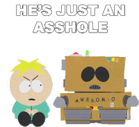 Hes Just An Asshole Butters Stotch Sticker - Hes Just An Asshole Butters Stotch Eric Cartman Stickers