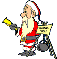 Santa Claus Bell Sticker - Santa Claus Bell Thank You Stickers