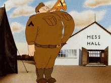 Cartoon Military GIF - Military Bugle Wake Upcall GIFs