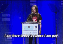 I Am Here Today I Am Gay GIF - I Am Here Today I Am Gay Ellen Page GIFs