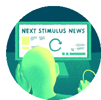 Next Stimulus News Loading Sticker - Next Stimulus News Loading Computer Loading Stickers