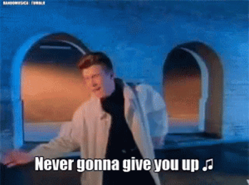 Never Gonna Give You Up Singer GIF - Never Gonna Give You Up Singer Rick Ro...
