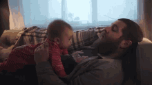 Father And Baby Bonding GIF - Father And Baby Bonding Cuddling GIFs